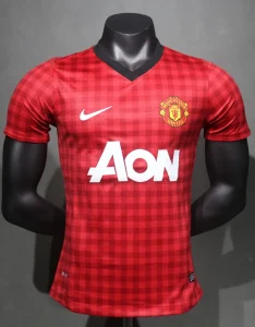 12-13 Manchester United Home Retro Kit Vintage Player Version Sino Shirt AAAAJersey Dropship Yu