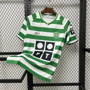 03-04 Sporting Lisbon Home Retro Kit Vintage Shirt AAAAJersey Supplier Yupoo