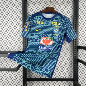 2024 Brazil Mens Pre-Match Kit Football Retro T-Shirt AAAAJersey Supply Yupoo 9
