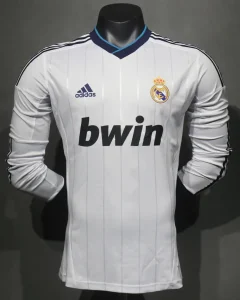 12-13 Real Madrid Home Retro Kit Vintage Player Version Long Sleeve Shirt AAAAJersey Dropship Y