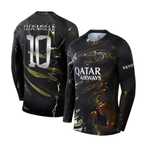 2025-26 PSG Jordan Night Edition Away Long sleev Football jersey Fan version AAAAJersey Supply Yupoo