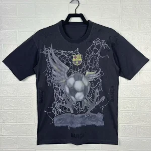 2025 New Barcelona Travis Commemorative Edition Loose Short Sleeve Casual T-Shirt