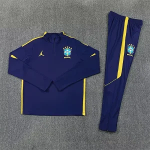 2026 Jordan Brazil Mens Kit Royal Blue Half Pull Training Suit Yupoo 7