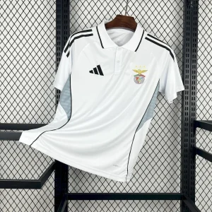 25-26 Benfica White Football Polo T-Shirt AAAAJersey Supply Yupoo