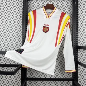 1996 Spain Away Mens Retro Kit Vintage Soccer Long Sleeve T-Shirt AAAAJersey Supplier Yupoo 8