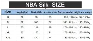 NBA Jerseys Size Chart