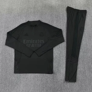 26-27 Real Madrid Mens Black Kit Football Aldult Training Long Sleeve Suit Yupoo 4