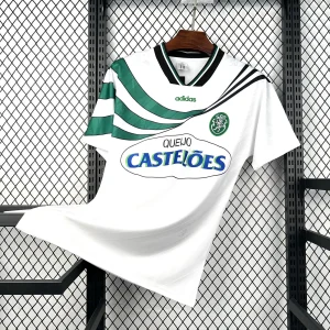 94-95 Sporting Home Football Retro Kit Vintage T-Shirt AAAAJersey Wholesale Yupoo 7
