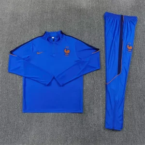 2026 France Mens Kit Colorful Blue Half Pull Training Suit Yupoo 7