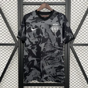 25-26 Sporting Lisbon Training Kit Football Uniform Black Shirt AAAAJersey Supply Yupoo