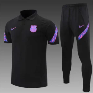 Barcelona Polo black purple-logo