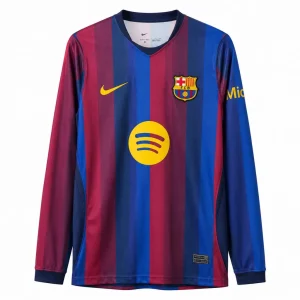 26-27 Barcelona Mens Home Kit Football Long Sleeve T-Shirt AAAAJersey Supply Yupoo 4
