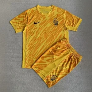 2024 France Goalkeeper Yellow Adults And Kid Kits Football AAAAJersey Yupoo