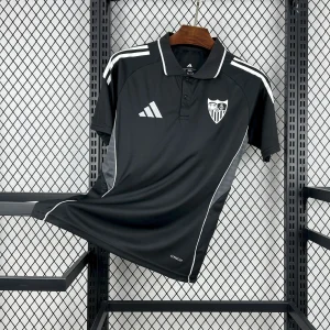 25-26 Sevilla Black Travel Polo Football T-Shirt AAAAJersey Wholesale Yupoo