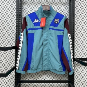25-26 Barcelona x Kappa OG Style Green Windbreaker Jacket AAAAJersey Supplier Yupoo