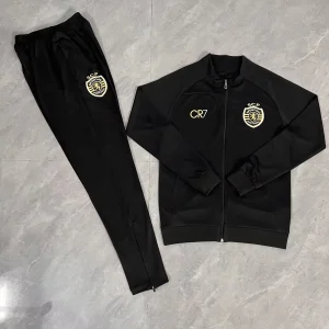 23-24 Sporting Lisbon Sporting Black Jakcets Suits Football Jerseys Yupoo