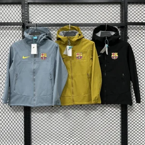 25-26 Barcelona hardshell jacket Kit Soccer Windbreaker AAAAJersey Supply Yupoo