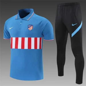 Atletico Madrid Polo sky blue with red and white