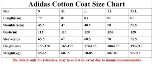 Cotton Coat Size Chart