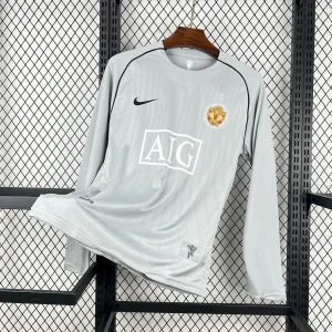 07-08 Manchester United Long Sleeve Goalkeeper Retro Kit Vintage T-Shirt Soccer AAAAJersey Yupo