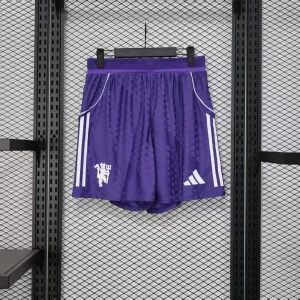 25-26 Manchester United Purple Shorts Player Version Football Pant AAAAJersey Supply Yupoo