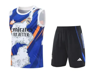 25-26 Real Madrid Beige&Viola Training Kits Football Vest Suits