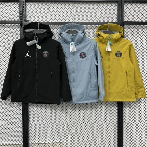 25-26 PSG hardshell jacket Kit Soccer Windbreaker AAAAJersey Supply Yupoo
