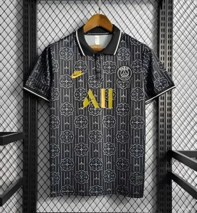 24-25 PSG Paris LV Joint Edition Kit Black POLO été Sports Shirt AAAAJersey Supplier Yupoo