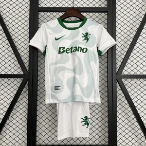 25-26 Sporting Lisbon Away Kids Kit Soccer Youth Apparels Sport AAAAJersey Supply Yupoo