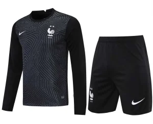 2021 France black goalkeeper long sleeve