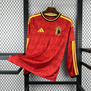 World Cup Jersey 2026 Belgium Mens Home Kit Football Long Sleeve T-Shirt AAAAJerseys Supply Yupoo 2