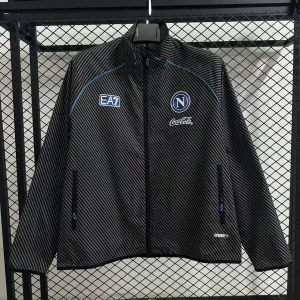 25-26 Naples Pad Printed Black Waterproof Windbreaker Jackets AAAAJersey Yupoo