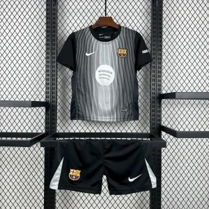 25-26 Kids Barcelona Goalkeeper Black Kit Youth Apparels Football AAAAJersey Dropship Yupoo