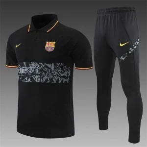 Barcelona Polo black yellow-logo
