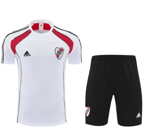 25-26 River Plate White Training Kits Football Tracksuits