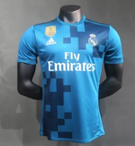 17-18 Real Madrid Third Away Retro Kit Vintage Player Version Sino Shirt AAAAJersey Dropship Yu