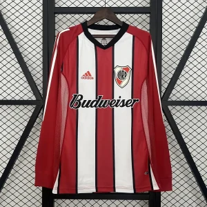 03-04 River Plate Away Long Sleeve Retro Kit Vintage Shirt AAAAJersey Dropship Yupoo