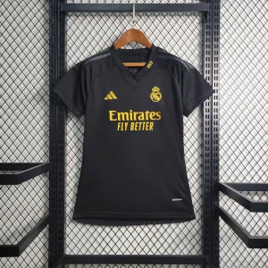 23-24 Real Madrid Third Kit Women Black Shirt Soccer Jerseys Yupoo