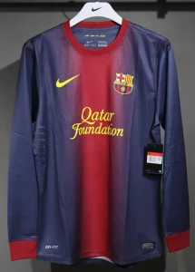 12-13 Barcelona Home Retro Kit Vintage Player Version Long Sleeve Shirt AAAAJersey Dropship Yup