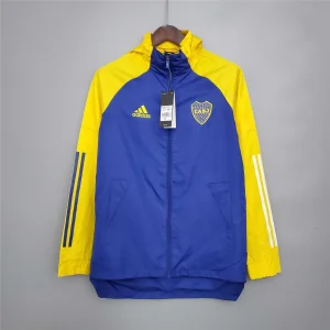 20-21 Boca Juniors Blue and Yellow Windbreaker