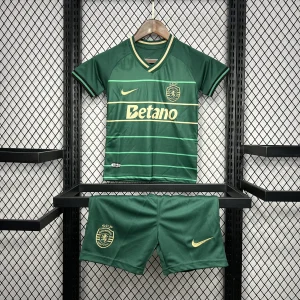 24-25 Sporting CP Away Kid Kits Youth Apparels AAAAJersey Wholesale Yupoo