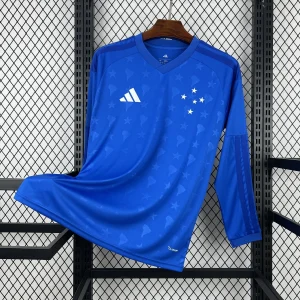 2026-27 Cruzeiro Home Blue Long Sleeve Soccer Shirt Fan Version