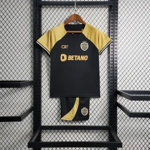 23-24 Sporting Lisbon Third Kids Kits Children Suits Football Jerseys Yupoo