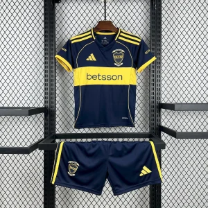 25-26 Boca Juniors Home Kids Kit Soccer Youth Apparels AAAAJersey Supply Yupoo