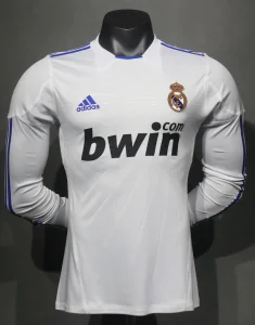 10-11 Real Madrid Home Retro Kit Vintage Player Version Long Sleeve Shirt AAAAJersey Dropship Y