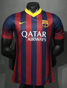 13-14 Barcelona Home Retro Kit Vintage Player Version Sino Shirt AAAAJersey Dropship Yupoo