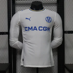 26-27 Marseille Home Mens Kit Player Version Football Long Sleeve Shirt AAAAJersey Supply Yupoo 8