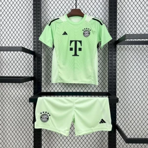 25-26 Bayern Munich Green Goalkeeper Kid Kits Youth Apparels AAAAJersey Wholesale Yupoo