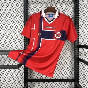 1997 Norway Mens Home Football Retro Kit Vintage T-Shirt AAAAJersey Wholesale Yupoo 8
