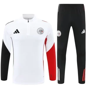 25-26 Ajax Training Soccer Suit Jackets Long Sleeve Kit White AAAAJersey Yupoo